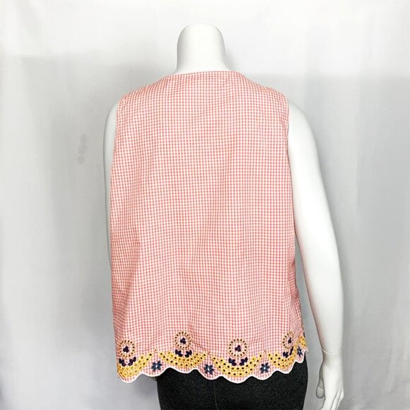 NWT MADEWELL Embroidered gingham top - Picture 4 of 7